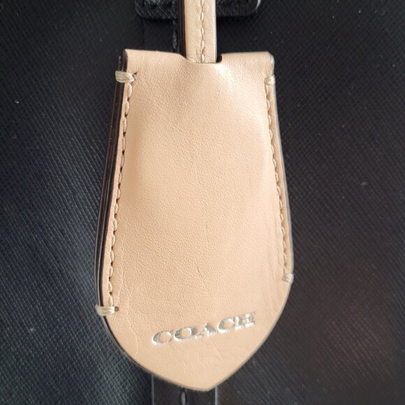 Coach Black Peyton Leather Jordan Satchel Tote I Authentic - Picture 9 of 17